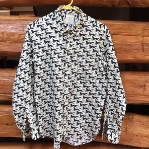 Billy Reid Black Foxes Shirt